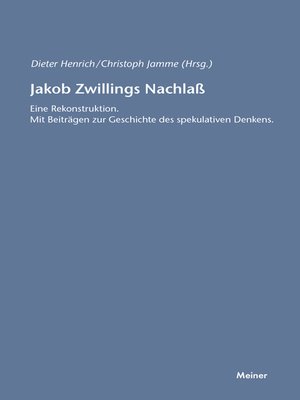 cover image of Jakob Zwillings Nachlass